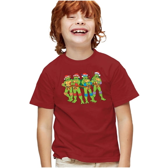 Teenage Mutant Ninja Turtles In The Christmas Spirit Kids T Shirtfor Youth Toddler Boys and Girls