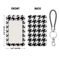 thumbnail image 2 of WIRESTER Slide-Open ID Badge Holder Keychain, Hard Plastic Card Case with Clear Window for ID, Credit Card, Bus Pass & Photo – Black Houndstooth, 2 of 6