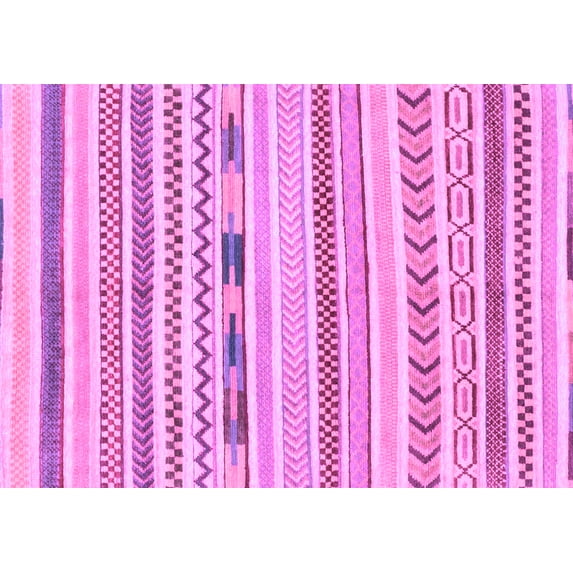 Ahgly Company Indoor Rectangle Oriental Purple Modern Area Rugs, 4' x 6'