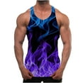 thumbnail image 2 of Titcea Tank Tops Men Graphic Printed Round Neck Sleeveless Shirt Summer Beach Vacation Outdoor Sports Gym Fashion T-Shirts, 2 of 5