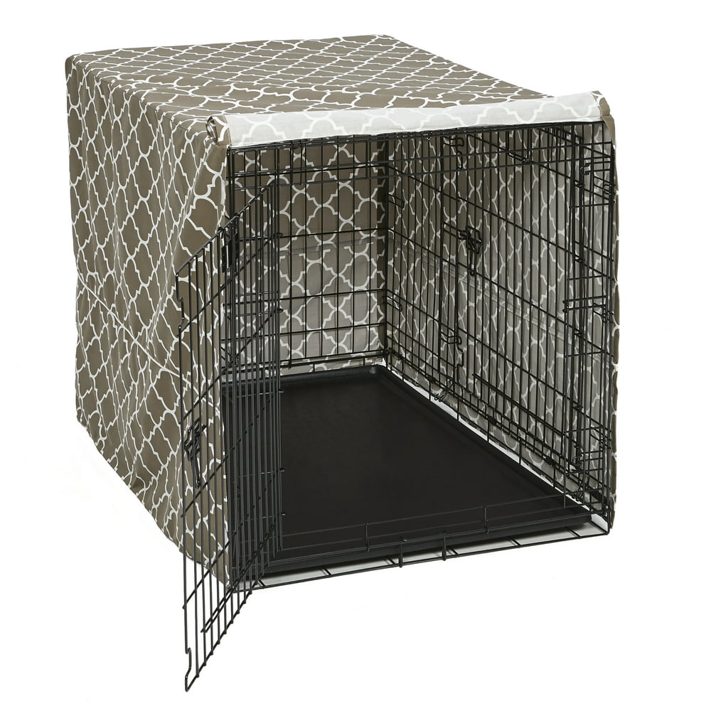 MidWest QuietTime Defender Dog Crate Cover, Brown, 42"L x 28"W x 30"H