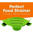 thumbnail image 2 of Cheer Collection Silicone Clip on Pot Strainer, Heat-resistant Snap-On Strainer for Pasta, Noodles, Rice, Meats and Vegetables, 2 of 7