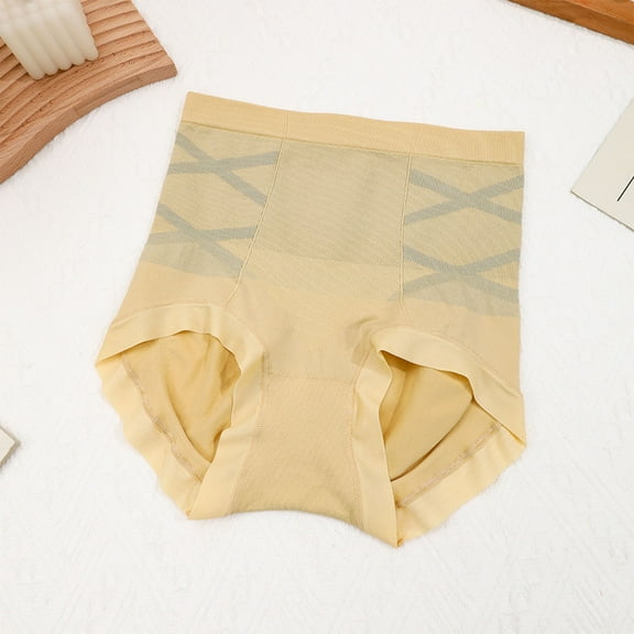 Cotton Underwears for Womens Comfortable High-Waist Briefs Solid Color Women Underwear