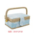 thumbnail image 4 of Monstrate Cesta de costura pequeña, caja de almacenamiento de Kits de costura, caja de almacenamiento de herramientas de costura de diseño Tela de costura y artesanía dos, 4 of 6