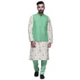 thumbnail image 1 of Atasi Ethnic Dupion Silk Mens Kurta Pyajama Set With Nehru Jacket For Mens Wear, 1 of 3