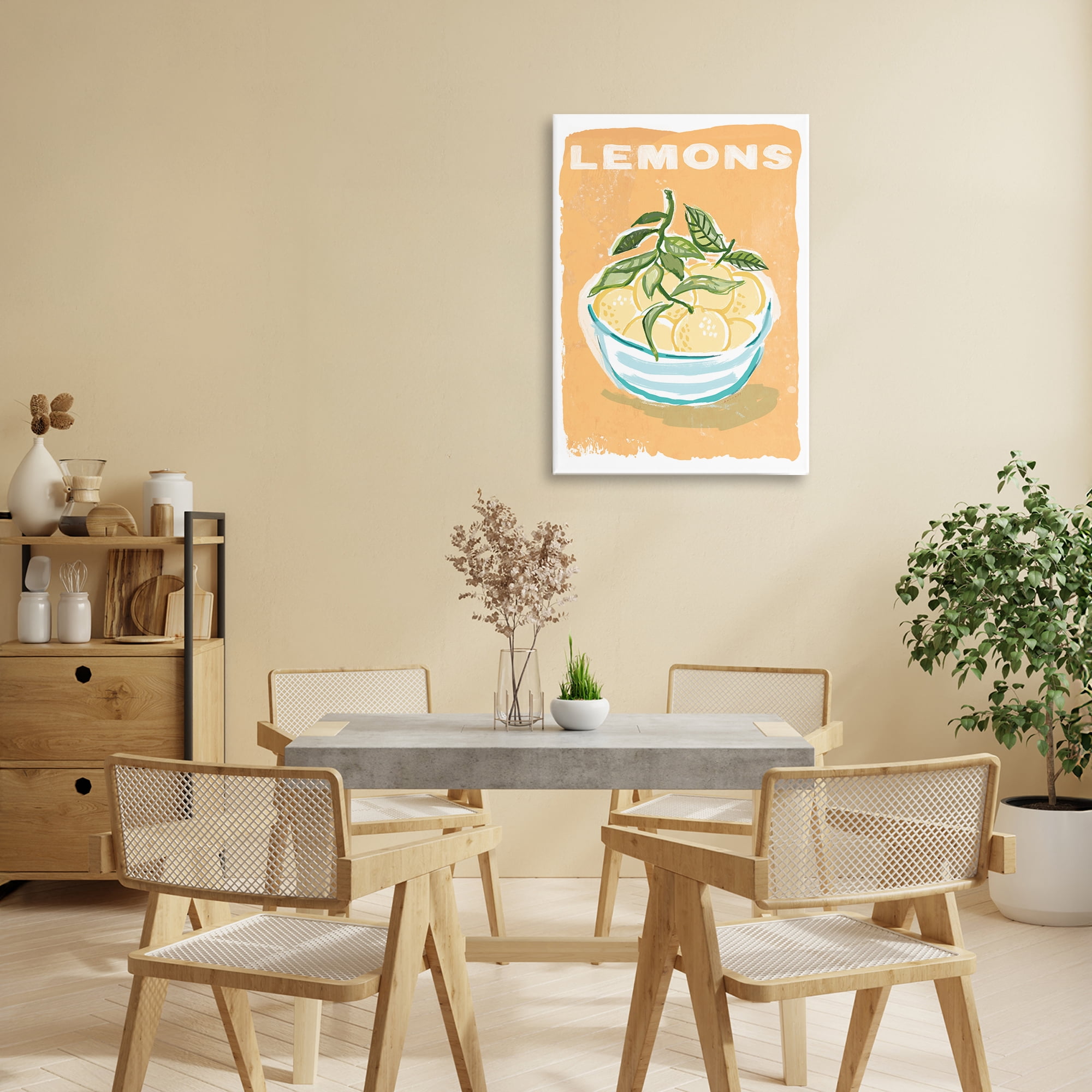 Stupell Industries Lemon Twist Motif Canvas Wall Art, design by Chad Barrett
