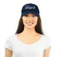 thumbnail image 4 of DALIX Blessed Women's Baseball Cap Soft Cotton Dad Hat Navy Blue, 4 of 6