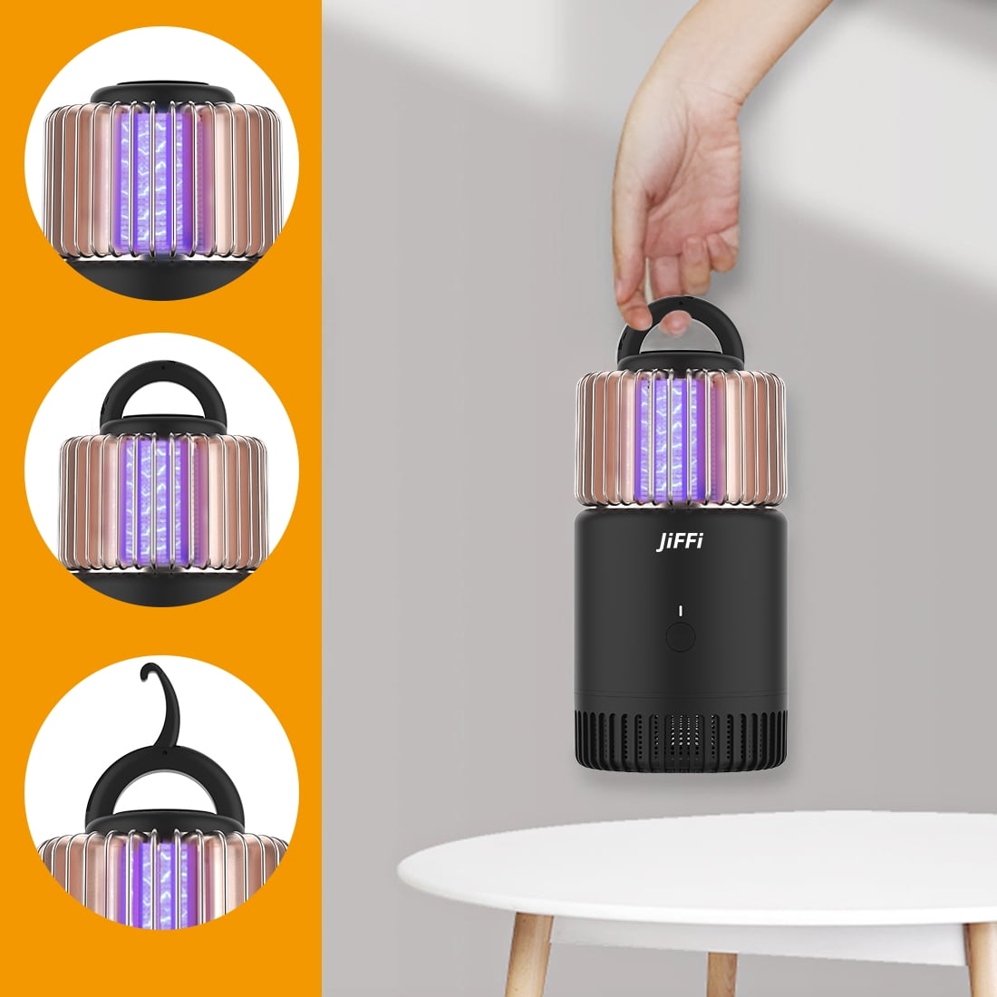 Kepooman Indoor Outdoor Hangable Electric Bug Zapper Mosquito Killer, Rechargeable Insect Trap Fly Zapper Mosquito Lamp, Black Kepooman Indoor Outdoor Hangable Electric Bug Zapper Mosquito Killer, Rechargeable Insect Trap Fly Zapper Mosquito Lamp, Black
