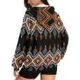 thumbnail image 2 of Garronmavis Southwest Aztec Zip up Hoodie Women Y2K Loose Fitting Sweatshirt Casual Hooded Pullover Tops Breathable Sport Jacket with Front Pocket, 2 of 7