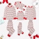 thumbnail image 2 of Navidad hombres papá impreso blusa Tops con pantalones conjunto de pijamas a juego familiar Fridja  nalpqowj899, 2 of 9