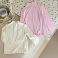 thumbnail image 4 of HAiming Toddler Girls Tops Casual Long Sleeve Round Neck Base Shirts Babys Classic Solid Color Daily Wear Blouse Tees, 4 of 7