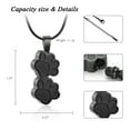 thumbnail image 2 of Pet Cremation Jewelry for Ashes Urn Necklace with Paw Print Heart, Pet Dog Ashes Necklace Stainless Steel Pendant with Funnel Kit for Pet Dog Cat Ashes, 2 of 9