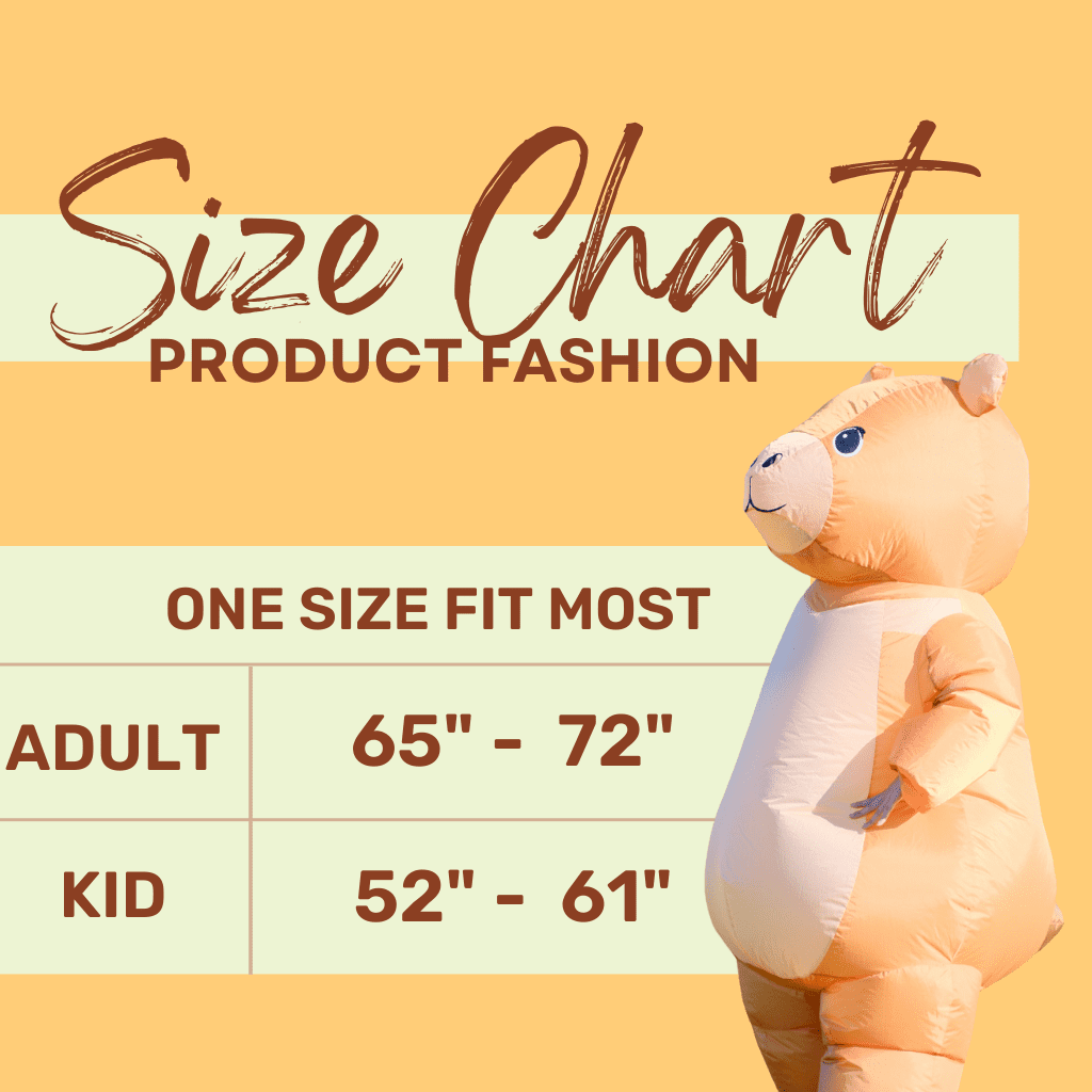 PTS Inflatable Costume Adult, Blow Up Capybara Costume for Halloween Inflatables Cosplay Party