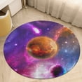 thumbnail image 6 of Starry Sky Planet Round Carpet Circle Rug Outdoor Patio Area Rug Washable Large Area Rugs Hallway Room Decor Fitness Mats, 6 of 8