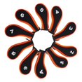 thumbnail image 3 of 10Pcs Neoprene Golf Iron Headcover Golf Club Head Cover Protective Sticky Wedges Orange and Black, 3 of 8