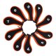 thumbnail image 3 of 10 fundas de neopreno para palos de golf, protectores adhesivos para cabezas de palos de golf. naranja y negro, 3 of 9