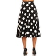 thumbnail image 4 of Women's Casual High Waist A-Line Midi Skirt with Elastic Waistband, 4 of 5