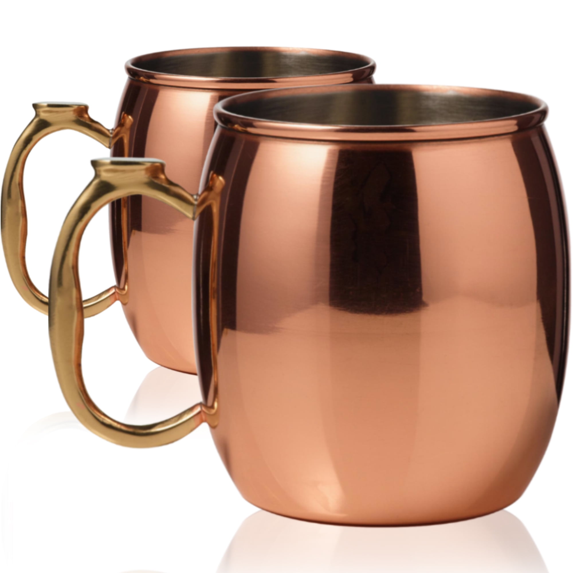 Moscow Mule Copper Mugs Set of 2 Cups 16 oz Each Solid ...