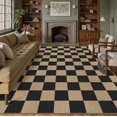 thumbnail image 6 of WIPONKEN 8'x10' Large Checkered Easy Jute Area Rugs for Living Room, Washable Outdoor Patio Rugs Indoor Carpet for Farmhouse Neutral Geometric Non Slip, Black Checkered, 6 of 6