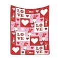 thumbnail image 2 of Kbndieu Valentine's Day Throw Blanket, Soft Fluffy Fuzzy Cozy Blankets for Women Girlfriend Sweetheart Valentines Day Gifts, Lightweight Warm Flannel Throw Blanket for Couch Bed Travel, 30x39 inches, 2 of 6