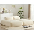 thumbnail image 3 of 90" Oversized Modular Sectional Sofa Bed - Plush Fabric, Beige, No Assembly Required, Elderly-Friendly Foam & Spring Comfort for Living Rooms, 3 of 9