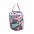 thumbnail image 2 of Durable Crochet Bag with Grommet Holder Case Polyester Small Gift Tote Craft Organizer Portable Yarn Storage Bag for Crochet Beginners Geometric, 2 of 10