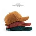 thumbnail image 1 of Otoño e invierno, pana para mujer, color sólido, placa ligera, gorra de alero curvo, gorra de béisbol cálida japonesa para hombres y mujeres al aire libre, deportiva., 1 of 5