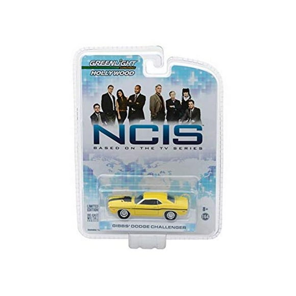 Greenlight 44620D 1-64 Diecast Scale 1970 Dodge Challenger R-T Gibbss NCIS 2003 TV Series Model Car - Yellow