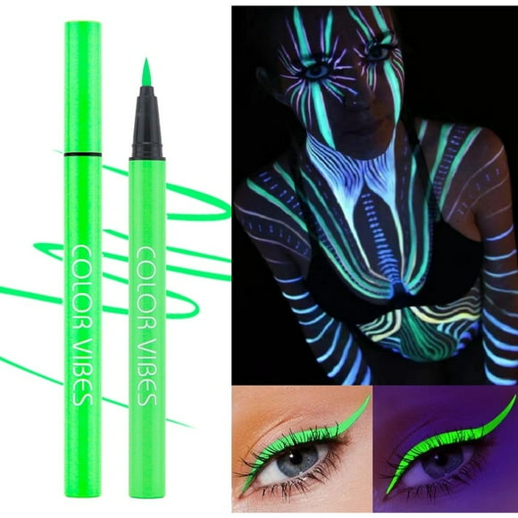 UHGEAX Beauty Glow Eyeliner Colorful Eyeliner Pen Makeup Face Paint Rainbow Graphic Eyeliner Glow in The Dark for Halloween Costume Holiday Birthday Masquerades 0.5ml Liquid Eyeliner Summer Sale