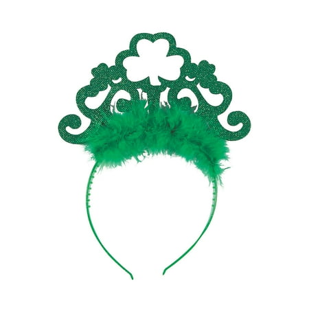 St Pats Glittered Foam Tiara - Party Wear - 12 Pieces
