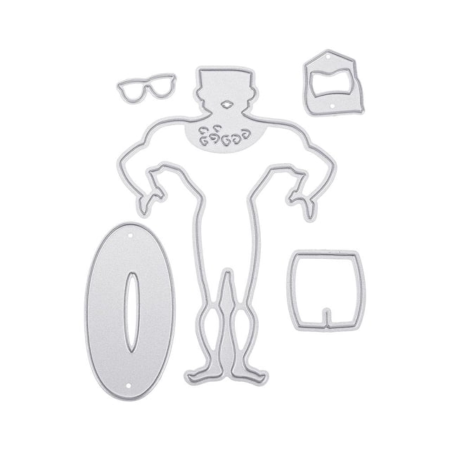 Troquel de corte Sunshine Swim, 5 uds., para álbum de recortes, grabado de Metal, artesanía, decoración DIY Likrtyny Arte deco
