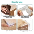 thumbnail image 5 of 20 Pieces Baby Safety Table Edge Guards, Silicone Clear Corner Protectors L-Shape, Baby Proof Furniture Edge Liners, 5 of 6