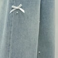 thumbnail image 4 of GiLiling Girls Aesthetic Baggy Cargo Jeans High Waist Wide Leg Loose Fit Denim Pants Elastic Waist Y2K Vintage (Blue, ) (Blue, 9-10 Years), 4 of 7