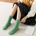 thumbnail image 7 of iHPH7 Women's Fuzzy Socks Plush Socks Sleeping Socks for Women Crew Thick Crew Socks Women Warm Fuzzy Socks Soft Socks Green One Size, 7 of 7