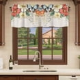 thumbnail image 6 of Vintage Floral Blossom Curtain Valances for Windows, Kitchen Valance Window Treatments Panel 2 Pack, Spring Rustic Butterfly Botanical Rod Pocket Short Curtains for Bathroom Bedroom 42 x 12 Inch, 6 of 8