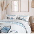 thumbnail image 6 of Ambesonne Eye Chart Duvet Cover Set, Ophthalmologist Items, 2-Calking, Sea Blue and Multicolor, 6 of 7