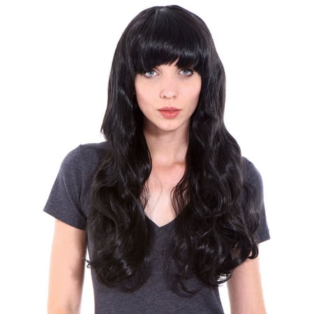 Sexy Long Curly Synthetic Hair Wig (Black) (Model: Jf010269)