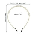 thumbnail image 3 of Unique Bargains 1 Pc Elegant Faux Pearl Headband for Women for Girls 4.33" ID Gold Tone White, 3 of 4