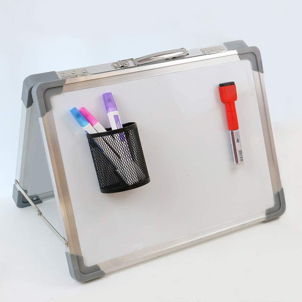 Casewin Magnetic Pencil Holder - Magnetic Locker Organizer, 2 Pack Pen Holder Locker Accessories for School and Office, Black