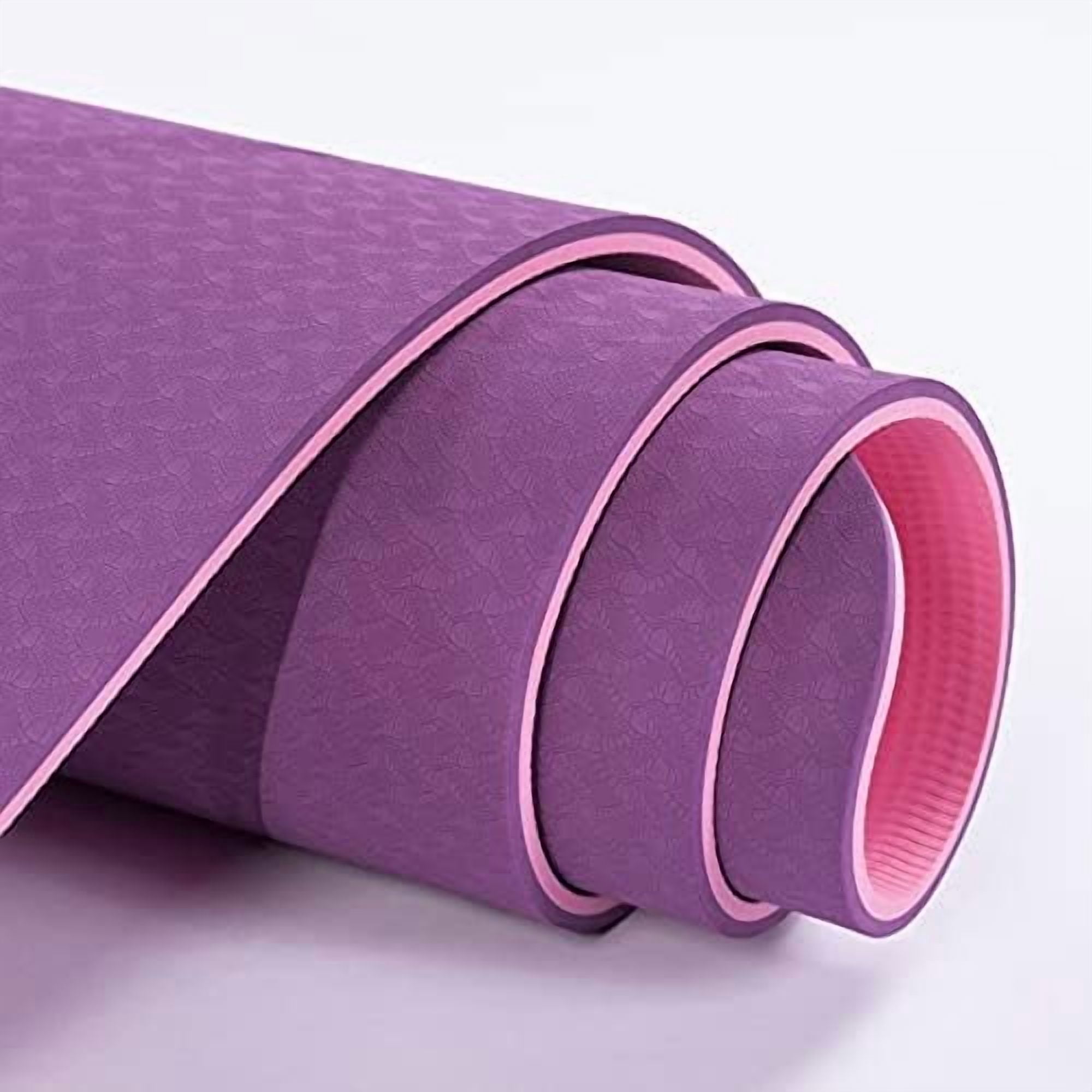 Yoga Mat Non Slip, Pilates Fitness Mats, Eco Friendly, Anti-Tear 1/4" Thick Yoga Mats for Women, Exercise Mats for Home Workout with Carrying Sling and Storage Bag Orchid & Pink,72"x24"