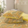 thumbnail image 5 of Exclusivo Mezcla 3-Piece Paisley Queen Comforter Set, Microfiber Bedding Down Alternative Comforter for All Seasons with 2 Pillow Shams, Orange and Yellow, 5 of 7