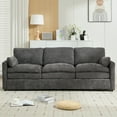 thumbnail image 5 of Euroco Modern 3-Seater Chenille Sofa with Double-Layered Cushions, Ergonomic Armrests & Detachable Lumbar Pillows, Upholstered Couch for Living Room or Office, 5 of 7
