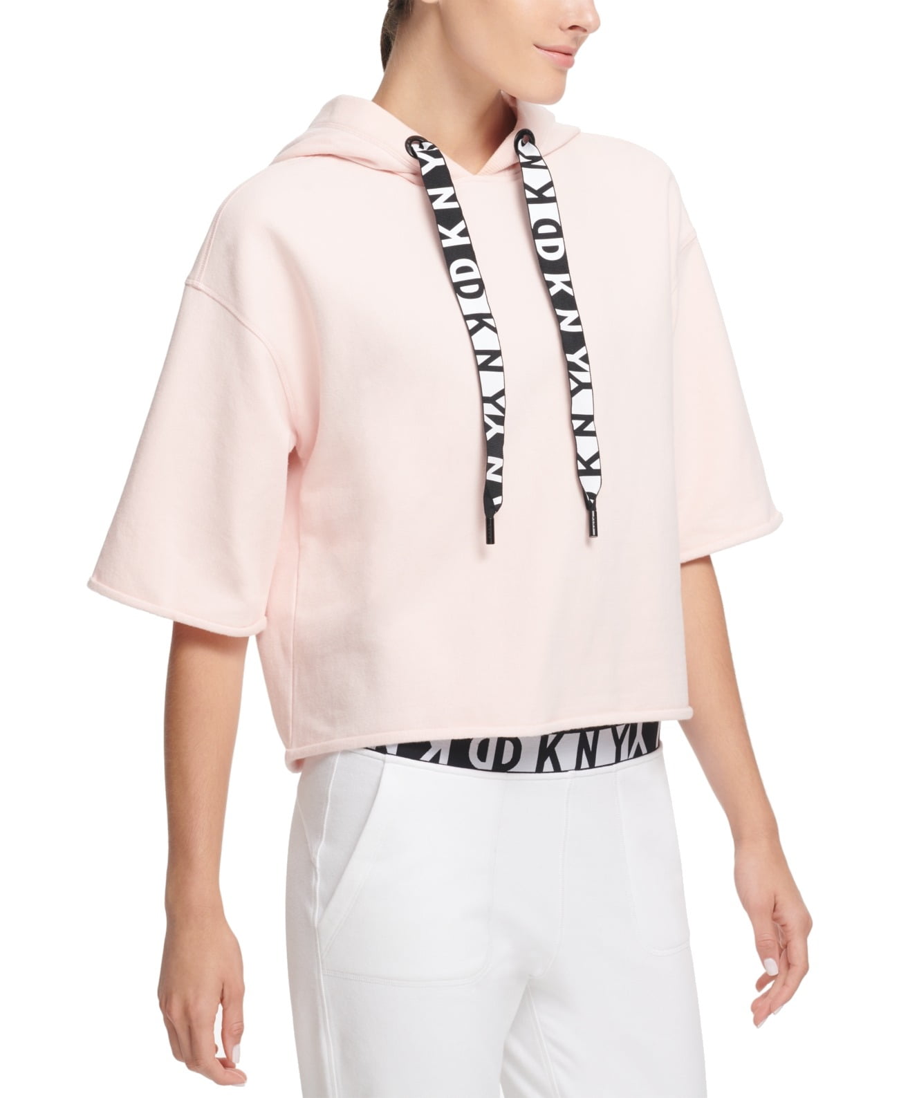 DKNY Hoodies & Sweatshirts - Womens Hoodie Small Cropped Short Sleeve ...
