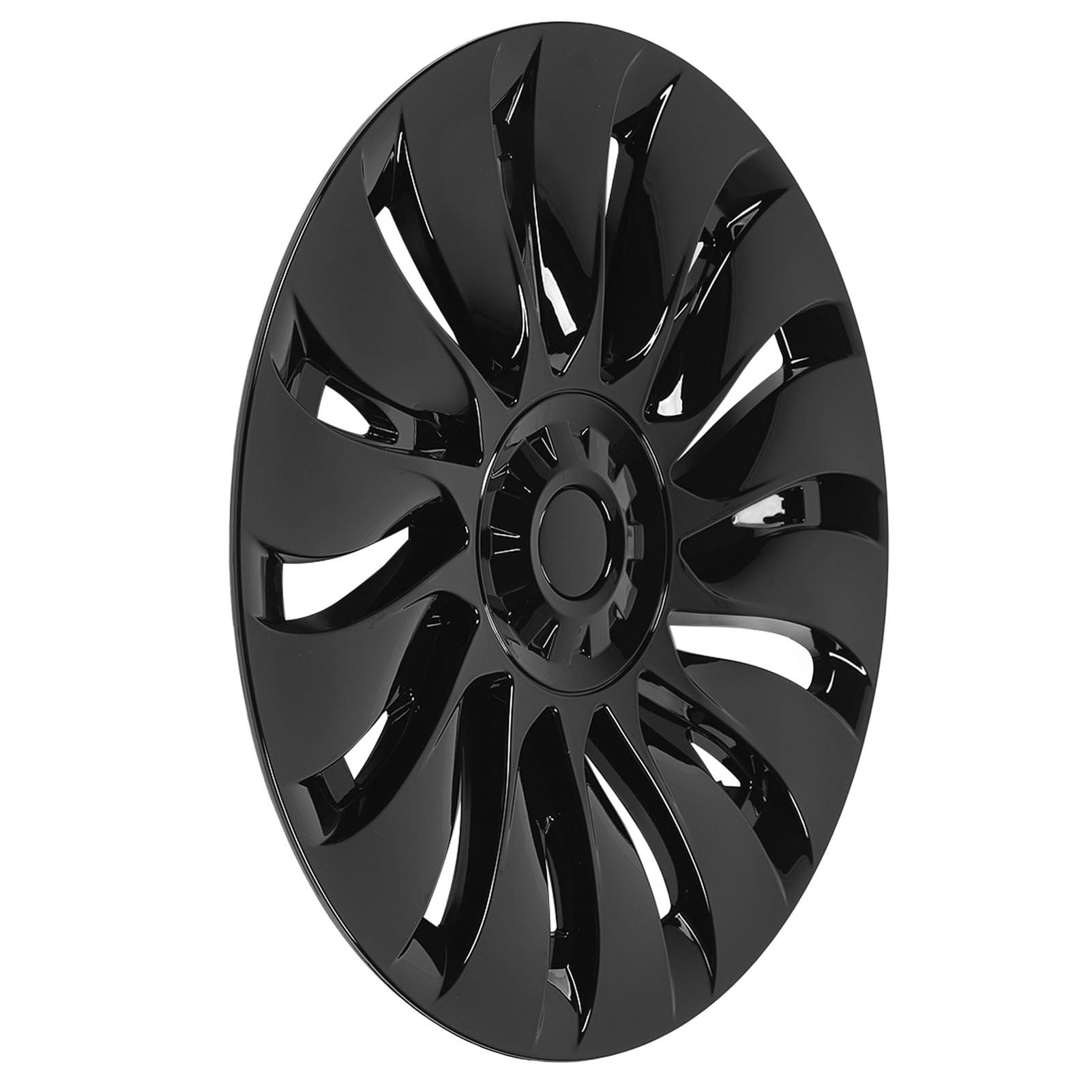 Hubcap Wheel Cover Replacement R17 Hub Caps Universal-Fit Steel Wheel Rim Cover ABS Material Exterior Accessories For Most Car Truck SUV -Set Of 4 (17-inch,Black