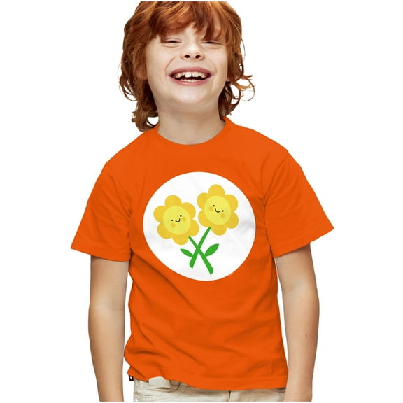 Care Bears: Unlock the Magic Friend Bear Belly Kids T Shirt for Youth Boys and Girls, Orange, Large