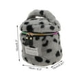 thumbnail image 2 of Unique Bargains 1 Pc Leopard Print Drawstring Makeup Bag for Vacation Business Travel Plush Gray, 2 of 6