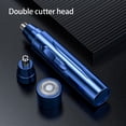 thumbnail image 2 of Soidarity Recortador de pelo de nariz eléctrico, removedor de cejas a lavable de 360 ​​grados, cortapelos de cabeza de acero inoxidable y Juegos de afeitado Cabeza azul 2 piezas Soidarity CE013880-05B, 2 of 6
