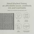 thumbnail image 2 of over&back Set of 4 Hand-Blocked Placemats - Colorful Dining Table Mat - Each Placemat is Unique - 100% Cotton - Machine Washable - Kitchen and Home Decor - Grey Herringbone, 2 of 12