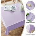 thumbnail image 3 of Textured Linen Tablecloth Rectangle 60x84 Water Resistant Spill-Proof Wipeable Purple Table Cloth Wrinkle Free Fabric Dining Table Cover for Birthday Wedding Easter Spring Party, 3 of 6