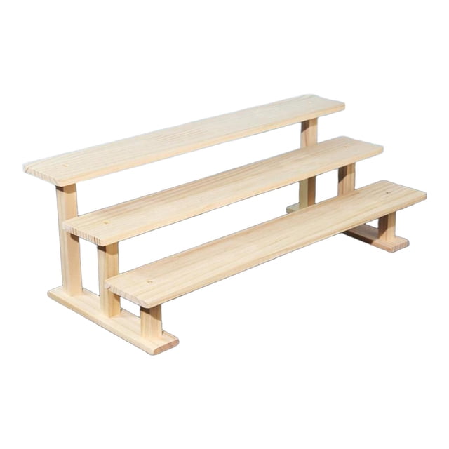 Tnarru Figure Display Stand Storage Shelf Decoration Multifunctional Perfume Organizer Wooden Display Riser for Cosmetics Countertop 3 Tier 50cm